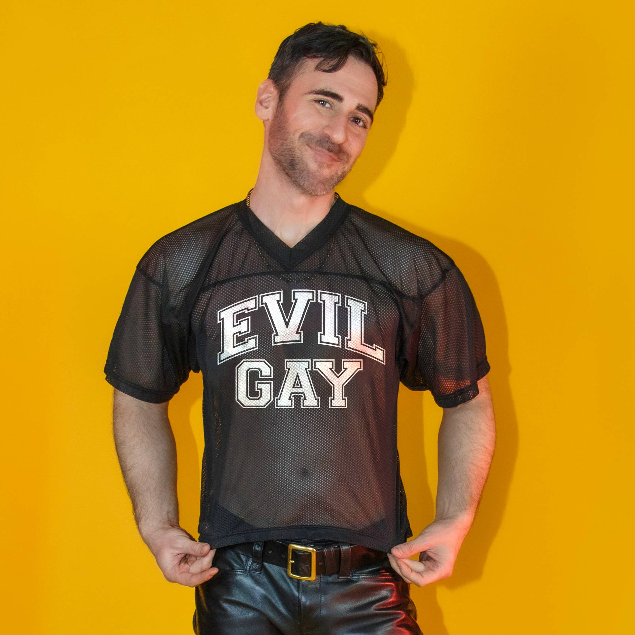 "EVIL GAY" Mesh Football Jersey