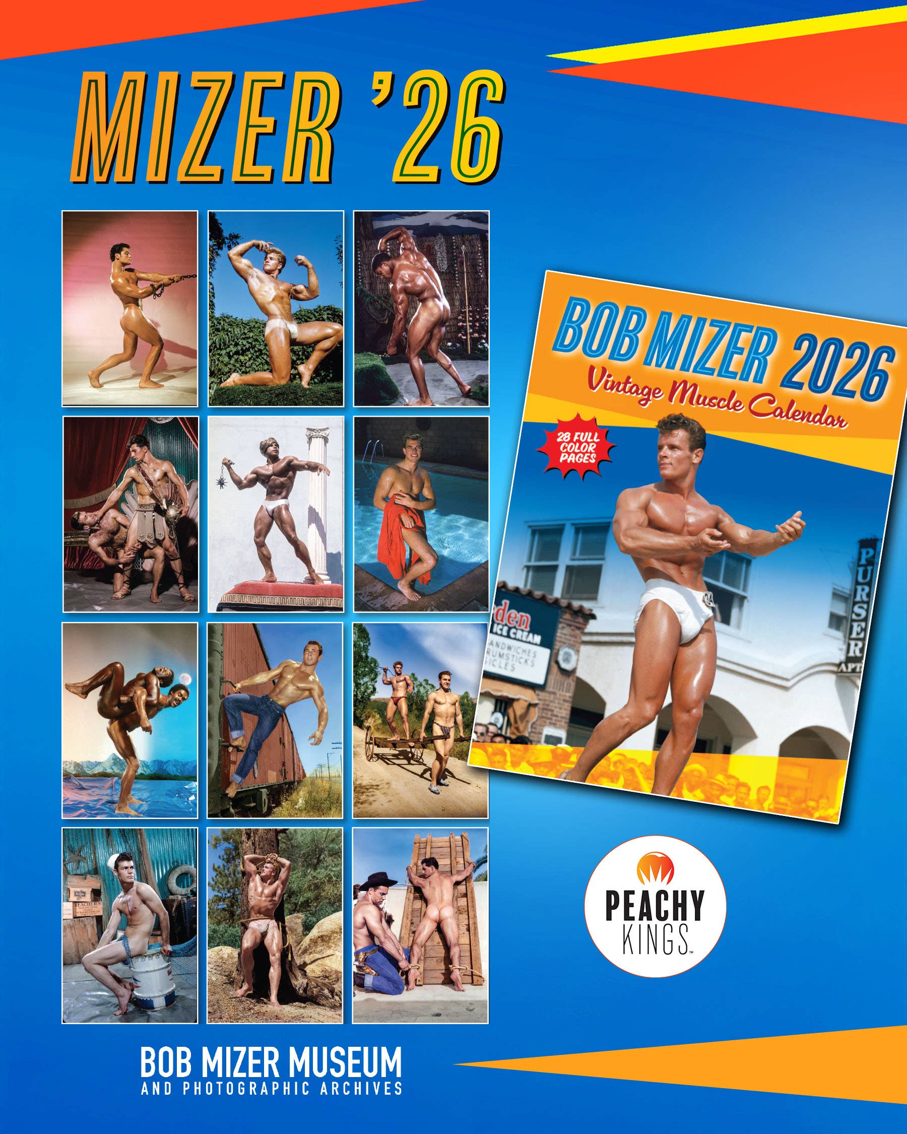 Bob Mizer Physique Pictorial  2026 Calendar  - PRESALE