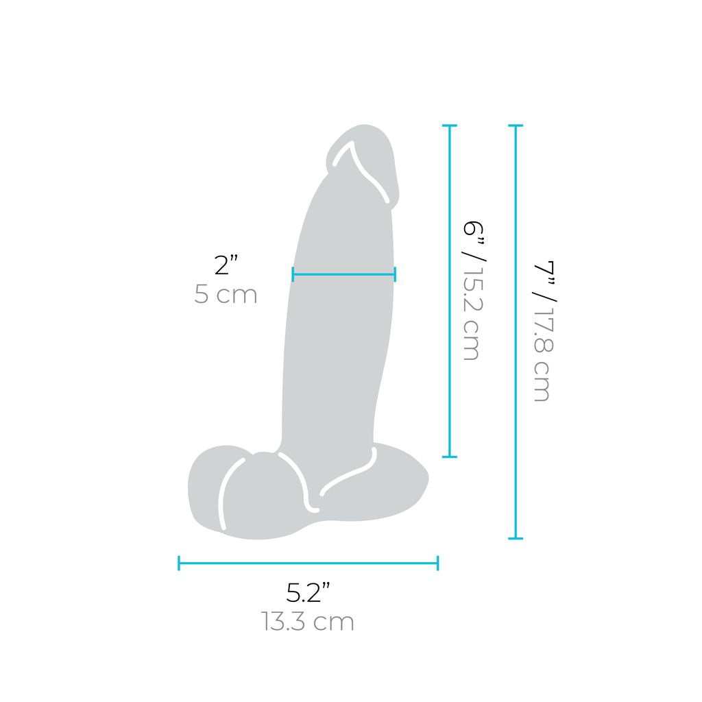 b-Vibe - Slipskin Realistic Silicone Dildo 7" Girthy - Mocha