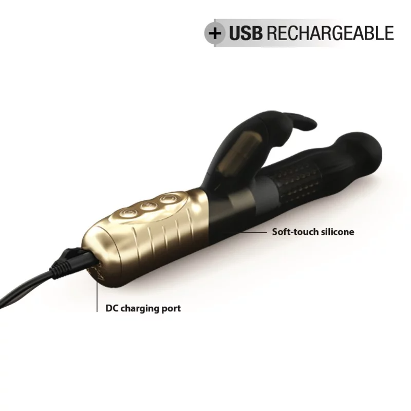 BABY RABBIT BLACK & GOLD 2.0 - RECHARGEABLE