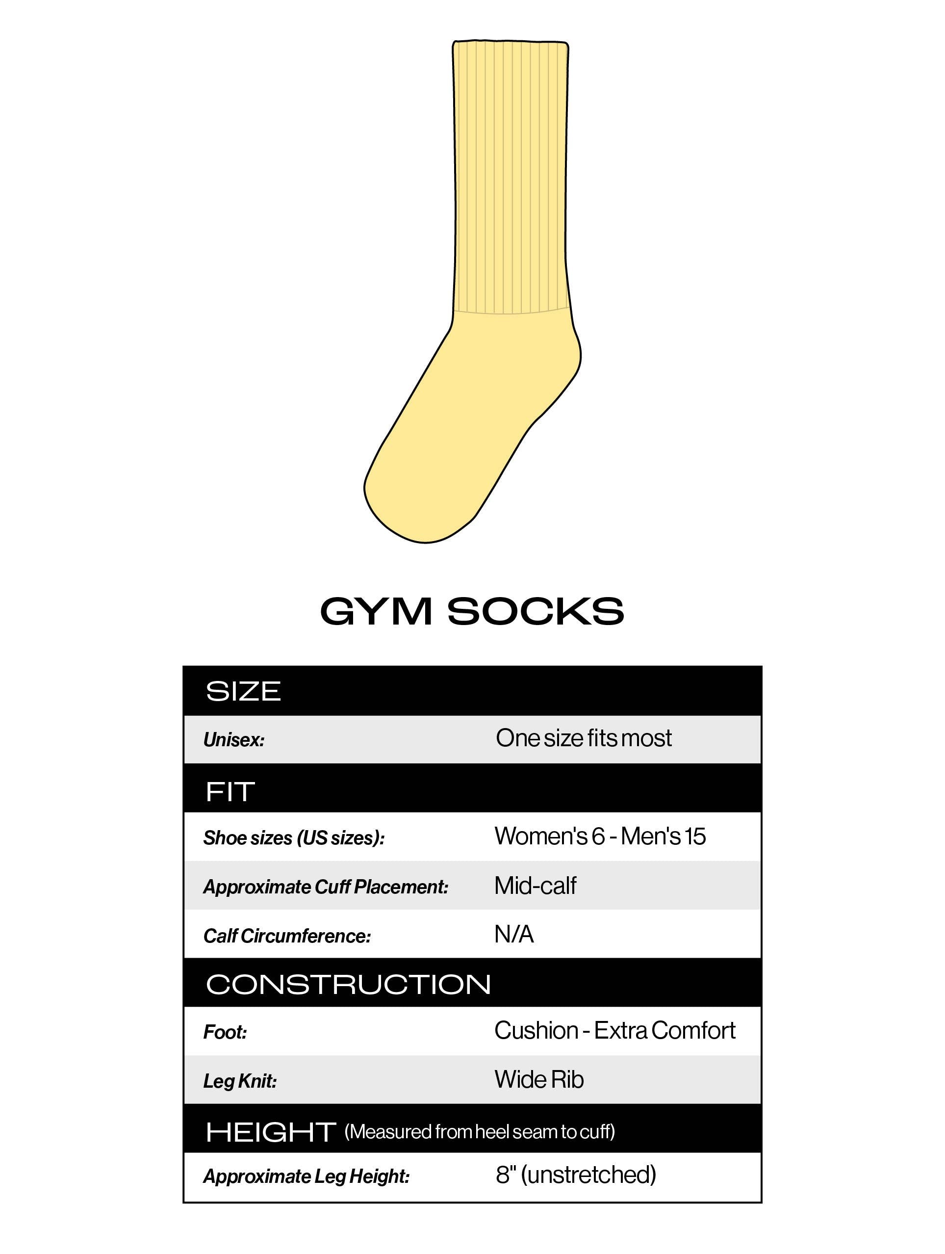 100% That Bitch Gym Crew Socks