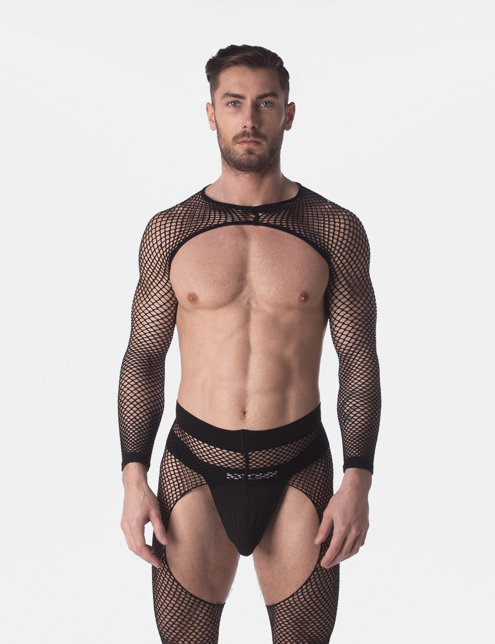 Barcode Fishnet Sleeves Poggio