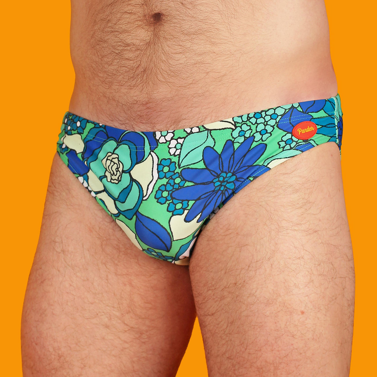 Pander - Blue Flower Power Swim Brief