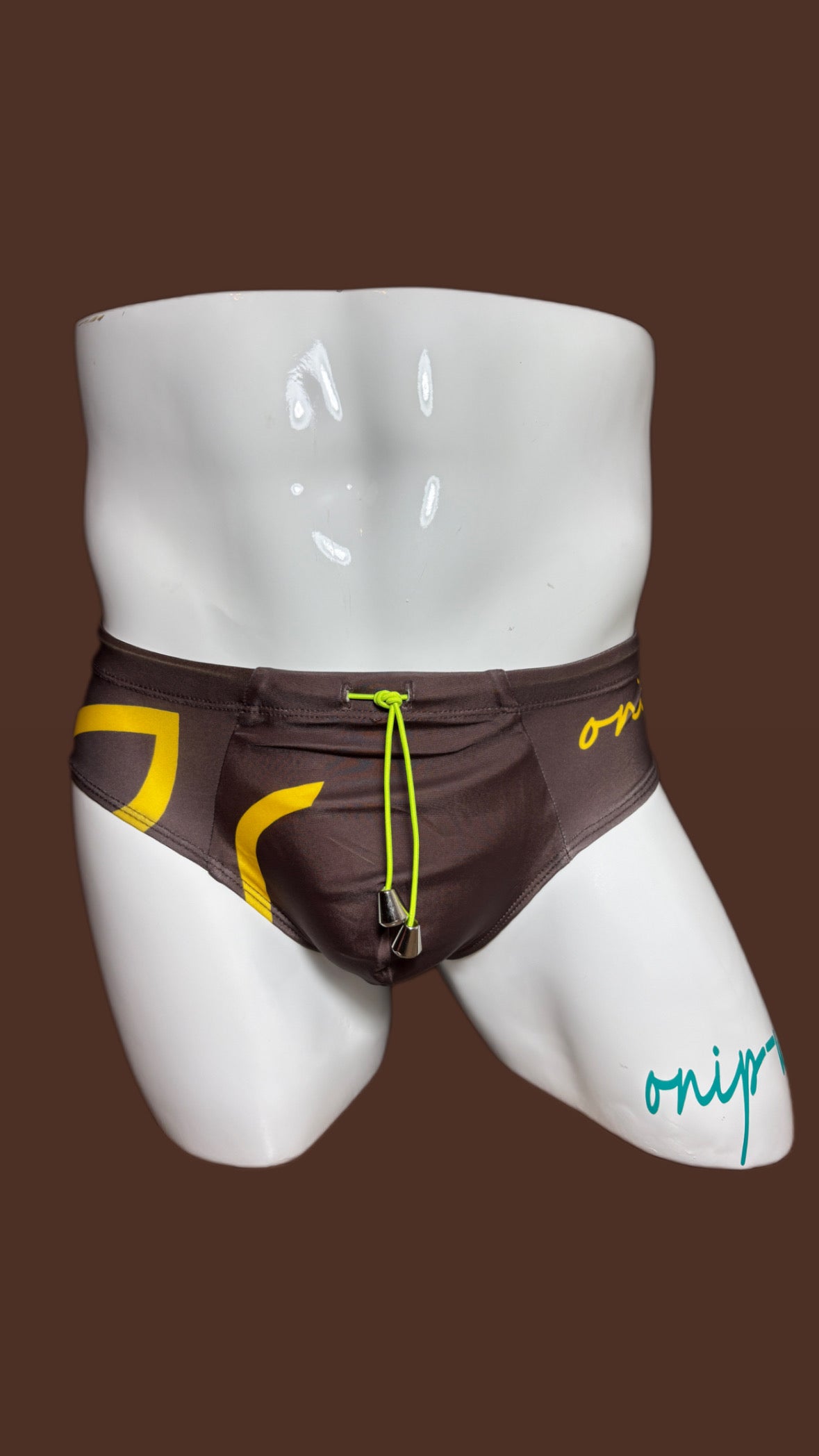 ONIP - Brown and Yellow Swim Briefs
