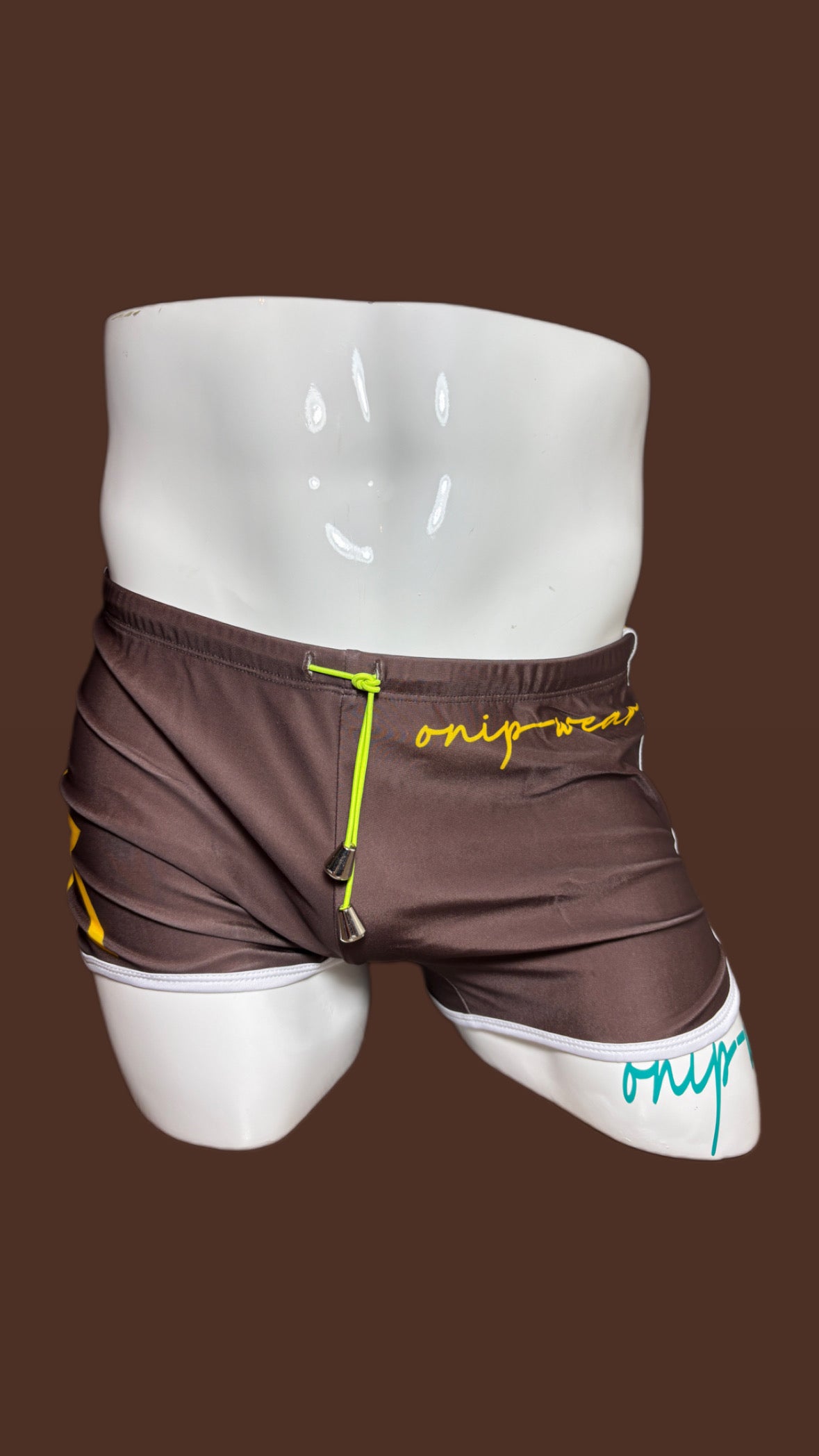 ONIP - Brown and Yellow Swim Trunk