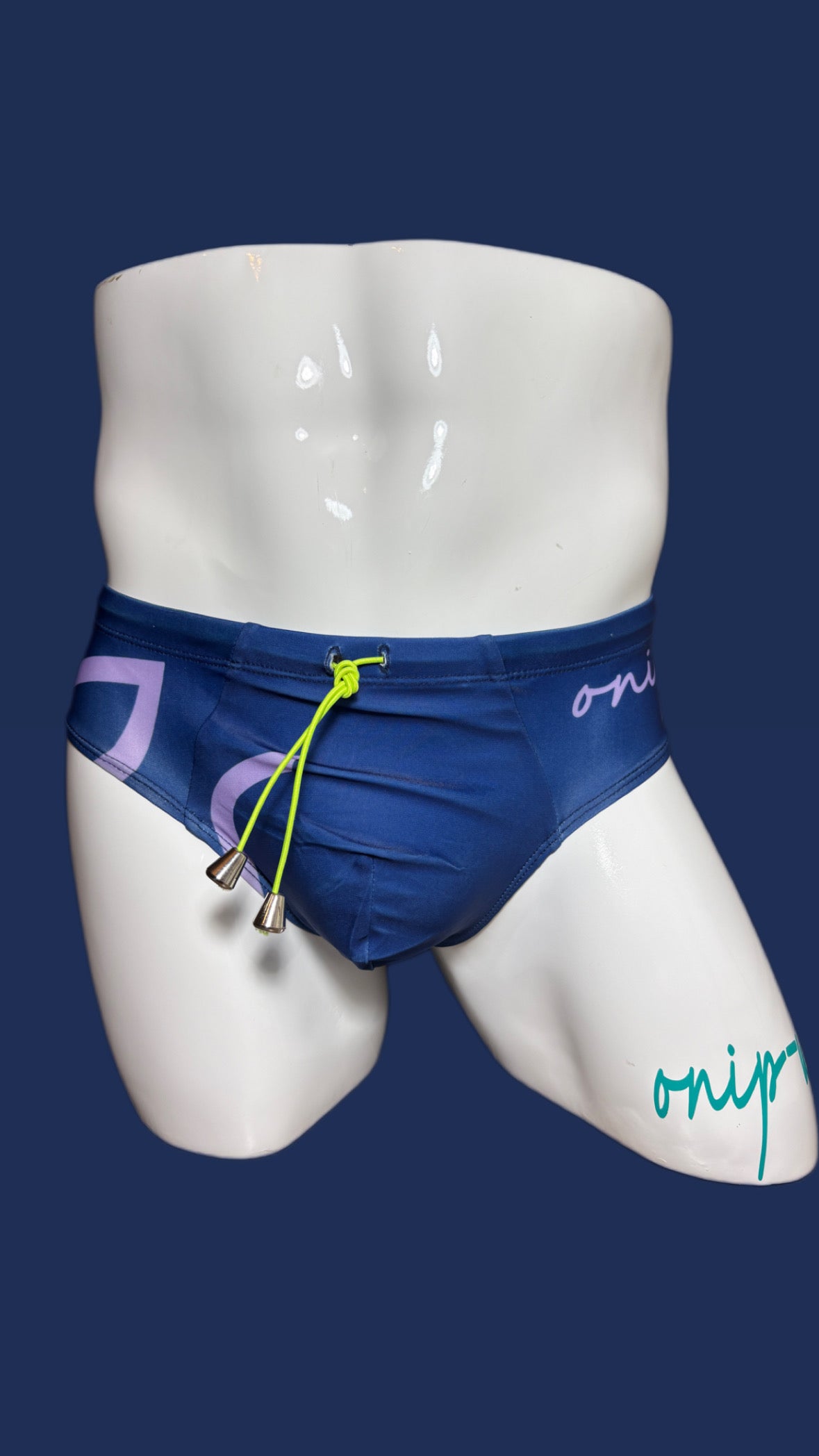 ONIP - Navy with Lilac Swim Brief