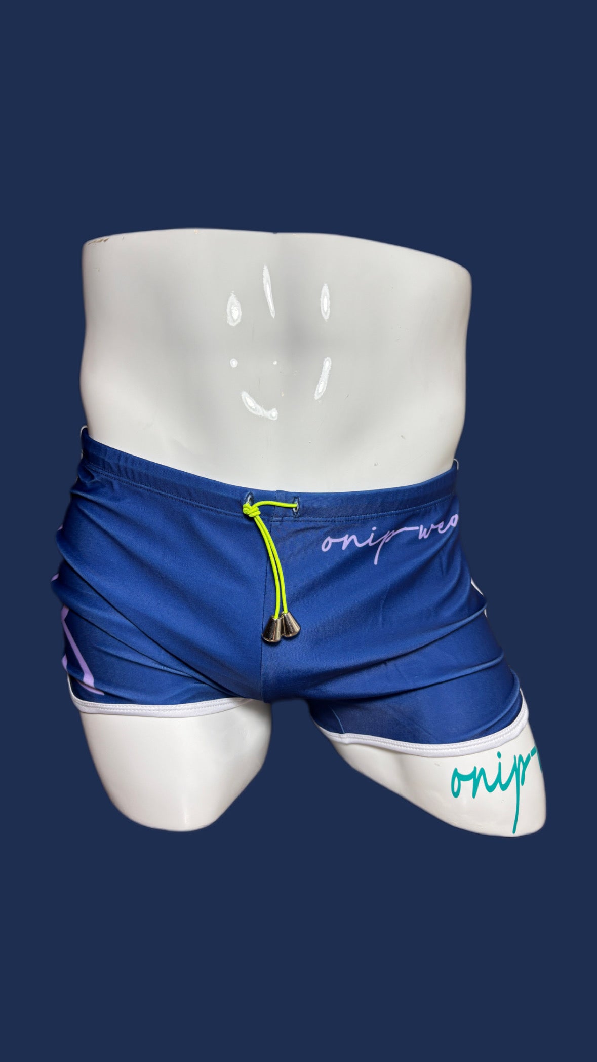 ONIP - Navy with Lilac Swim Trunk