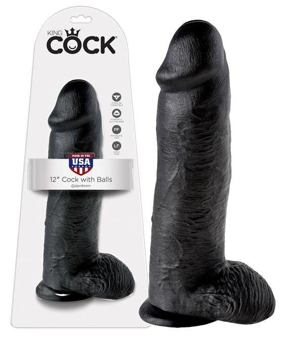 King Cock - 12" Cock with Balls