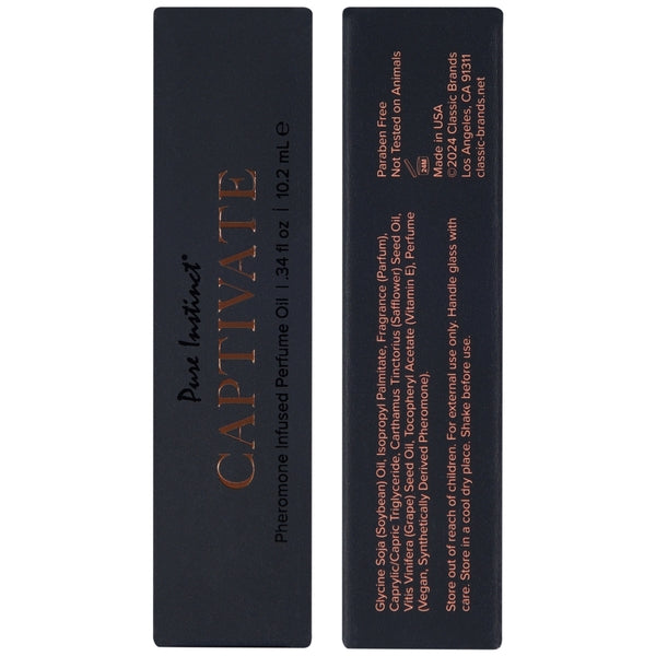 Captivate -10.2ml Pure Instinct Men's Collection Pheromone Perfume Oil