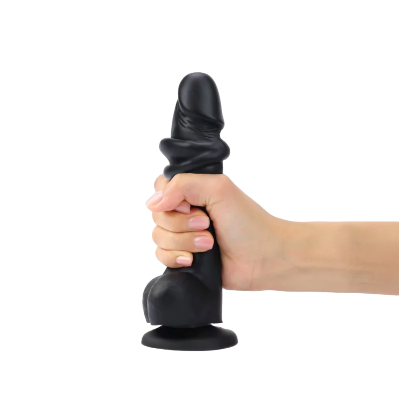 SLIDING SKIN REALISTIC DILDO BLACK XXL