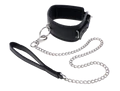 Edge padded BDSM collar with removable metal chain leash