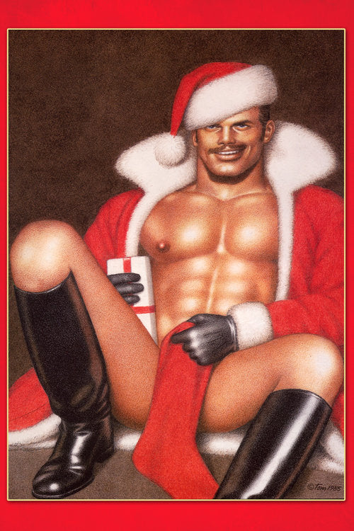 Kweer Cards Tom of Finland Santa's Package Holiday Card