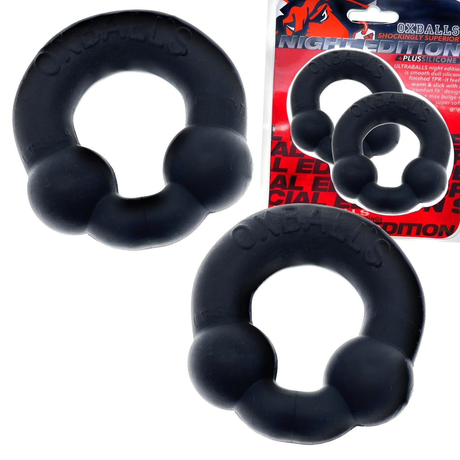 Oxballs - ULTRABALLS, 2-pack cockring - PLUS+SILICONE special edition - NIGHT